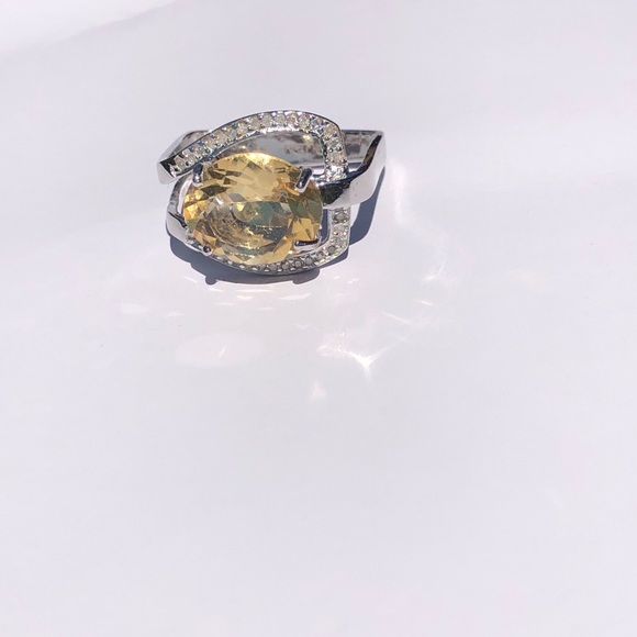 Daliglio 14K White Gold Citrine and Diamond ring - Picture 4 of 4
